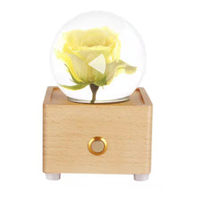 Load image into Gallery viewer, Red Rose Crystal Ball Bluetooth Speaker with LED Mood Light
