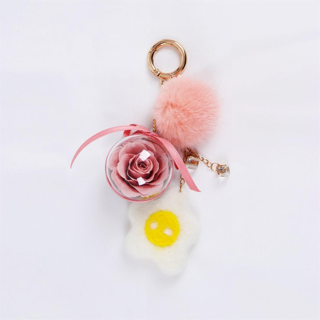 bag charms Preserved Flower Eternal Rose Cute Decoration Accessories for Crossbody Bag lightue