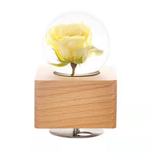 Load image into Gallery viewer, Red Rose Crystal Ball Music Box with LED Mood Light
