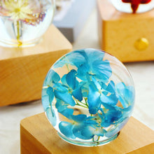 Load image into Gallery viewer, cool gifts for teens Blue Hydrangea Crystal Ball Bluetooth Speaker with LED Mood Light lightue

