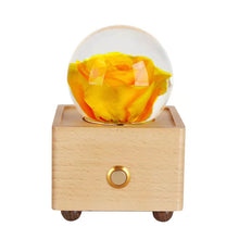Load image into Gallery viewer, Red Rose Crystal Ball Bluetooth Speaker with LED Mood Light

