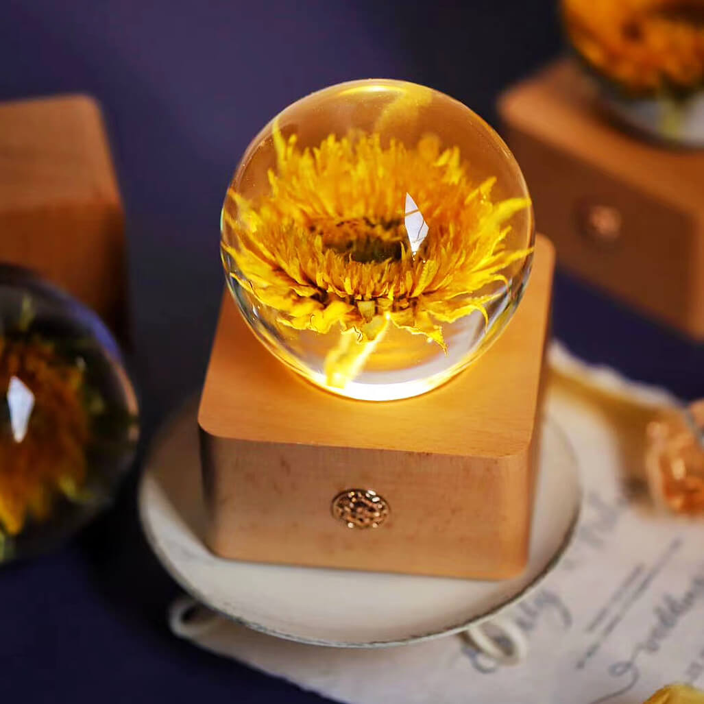 Wedding Gift for Best Friend- Preserved Sunflower in Resin