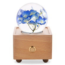Load image into Gallery viewer, cool gifts for teens Blue Hydrangea Crystal Ball Bluetooth Speaker with LED Mood Light lightue
