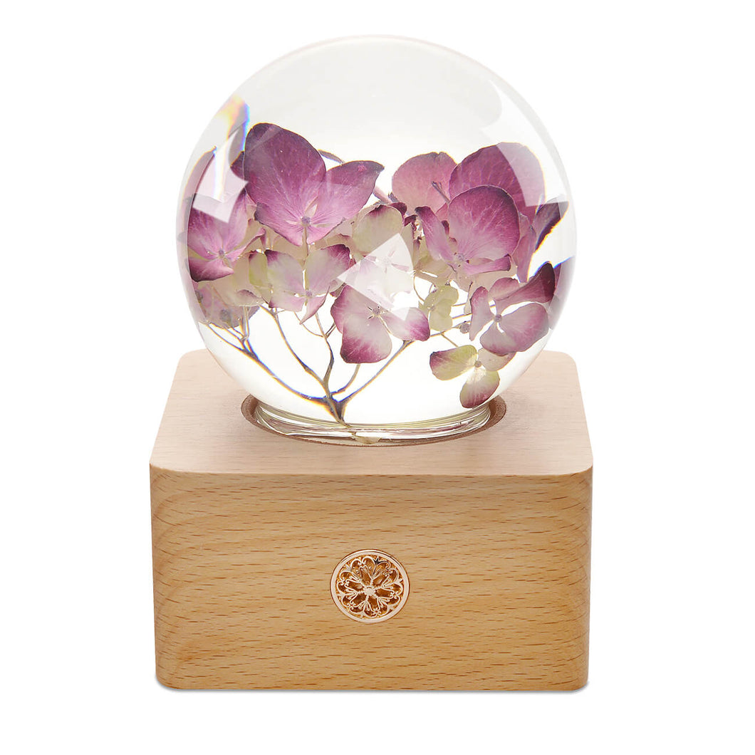 gift 9 years old girl Red Hydrangea Crystal Ball LED Night Light lightue